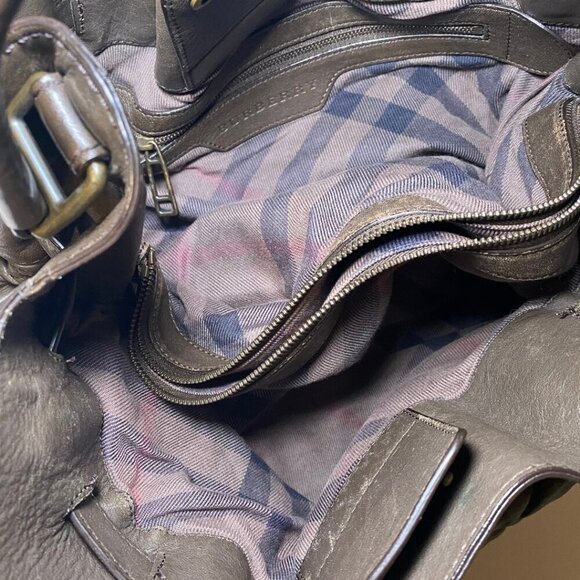 BURBERRY Enmore Quilted Brown Leather Bag - Picture 7 of 13